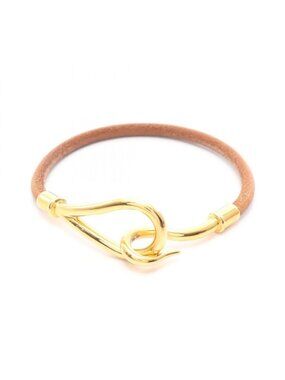 Hermes Bracelet Jumbo Leather Gold Brown